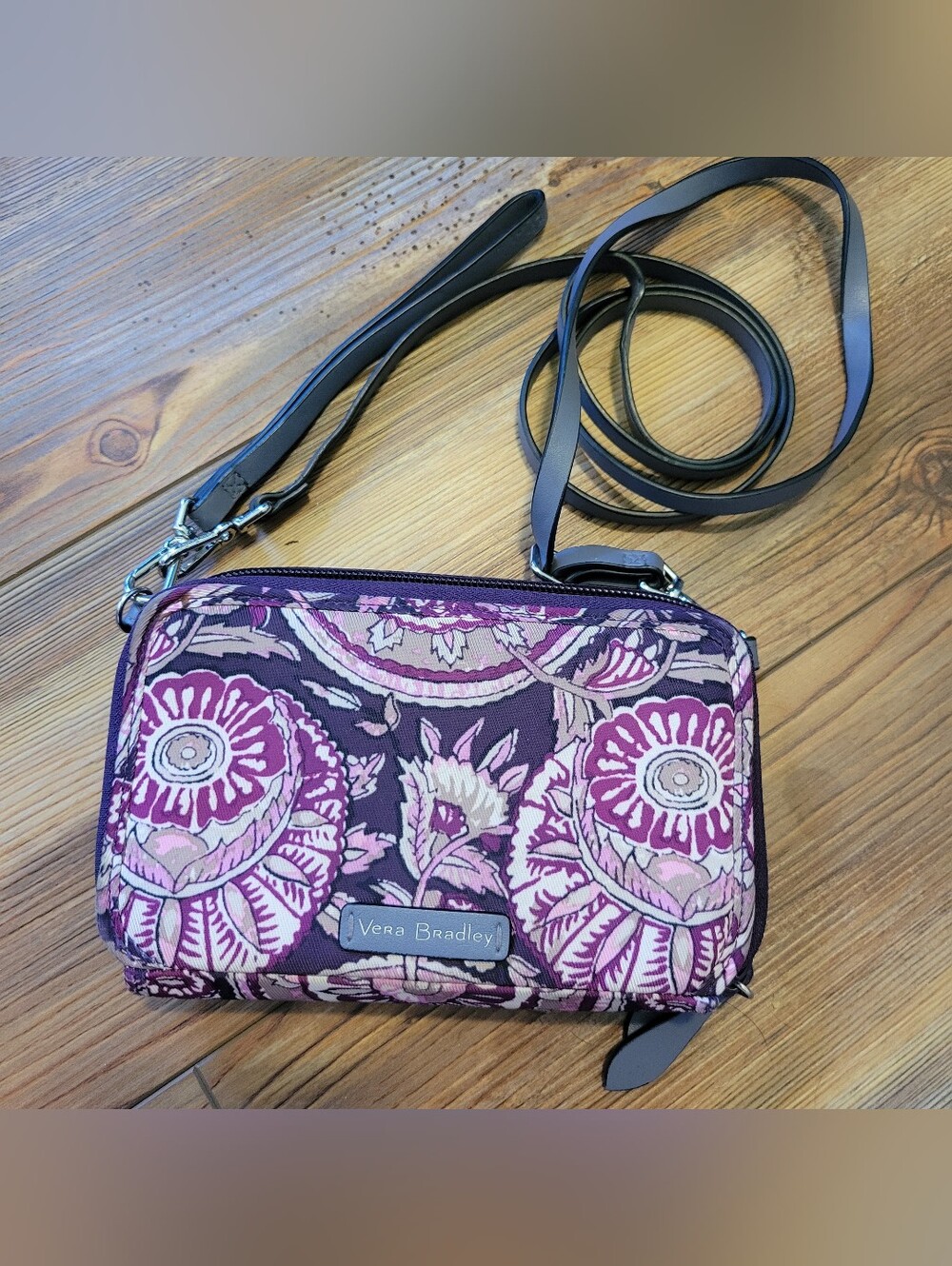 Vera Bradley Wallet Purse Purple Paisley